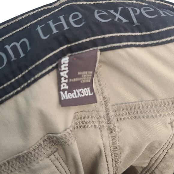Prana Khaki Belted Zion Pants Medium x 30" inseam - Picture 4 of 4